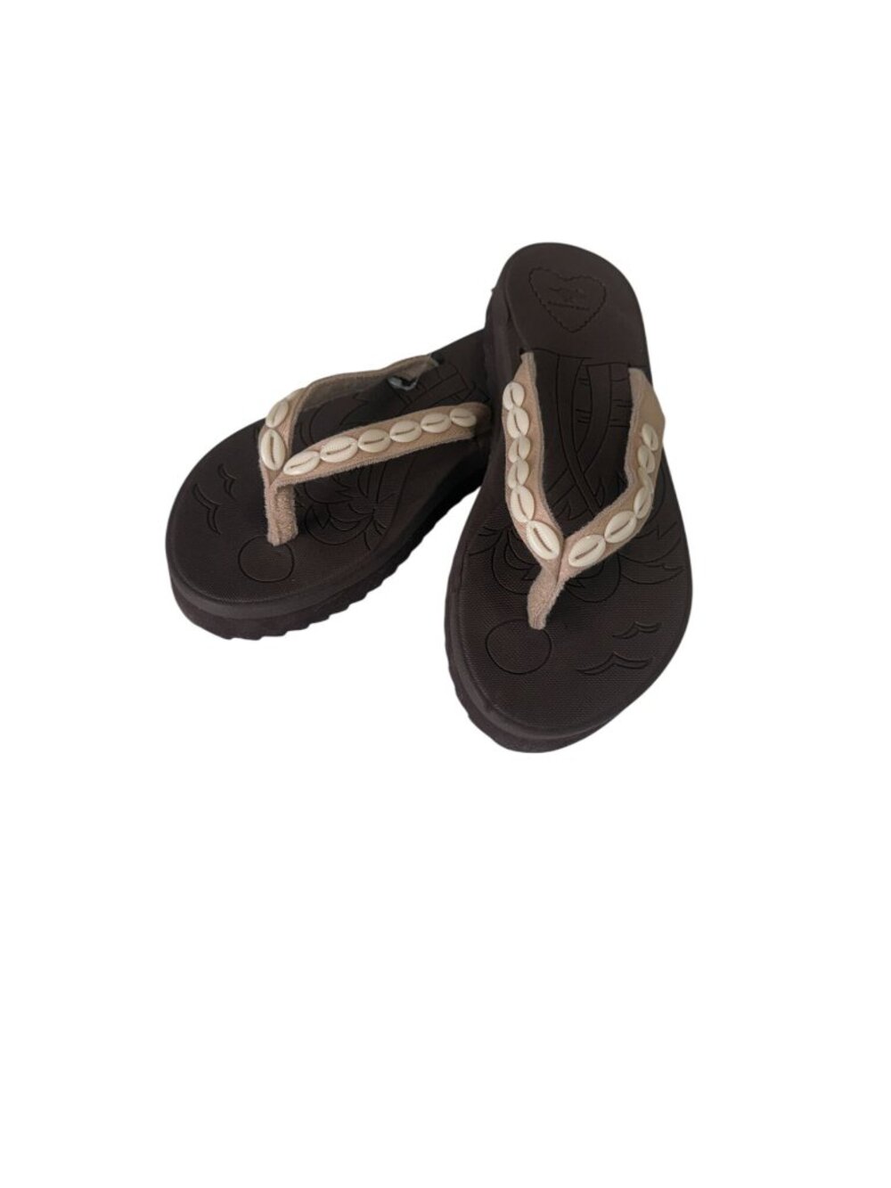 Rocket Dog Shell Embellishment Thong Slip On Flip Flop Sandals Size 7 NWOB